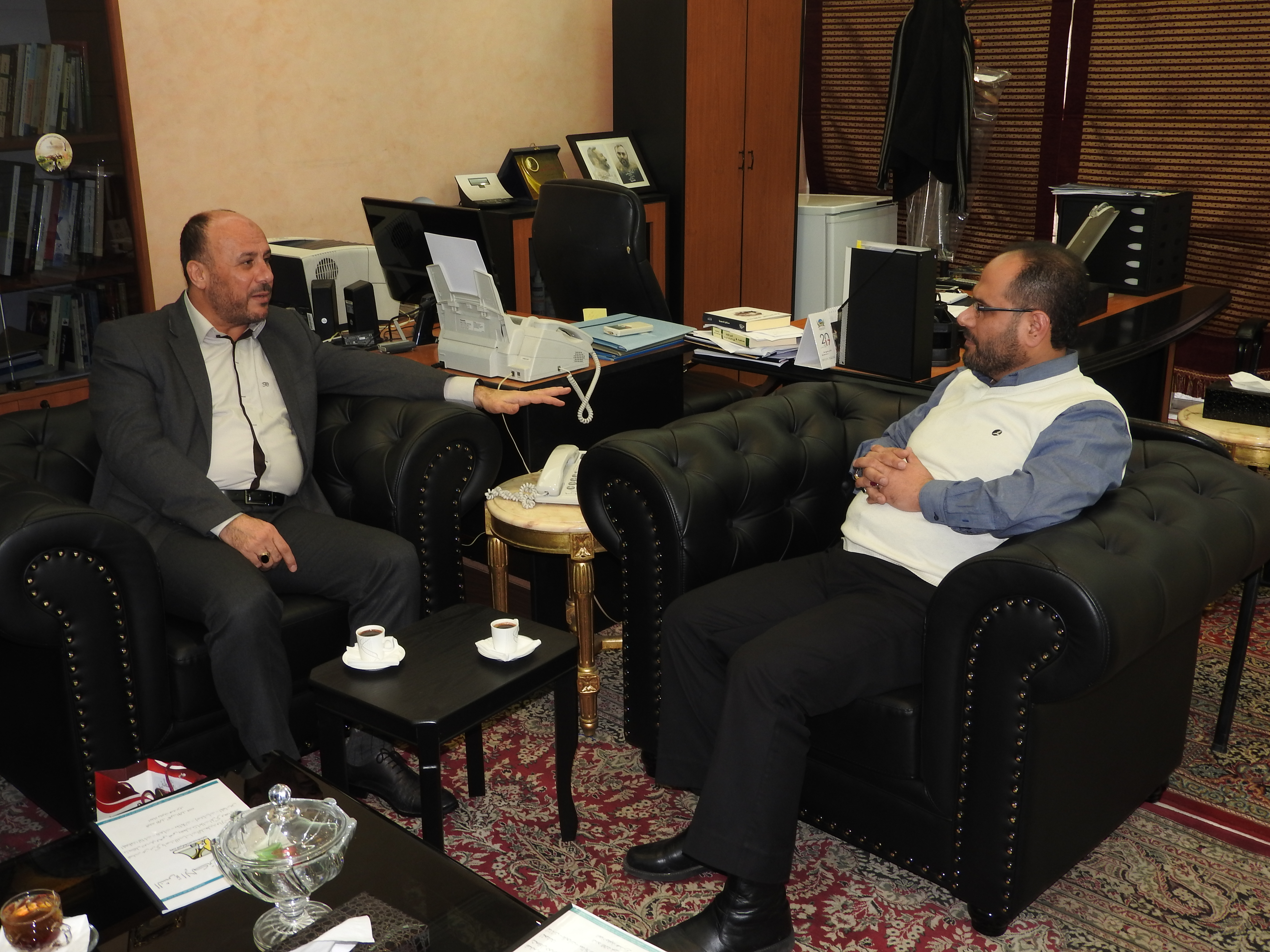 الدكتور أحمد عبد الهادي - المسؤول السياسي لحركة حماس في لبنان حل ضيفا على مركز باحث للدراسات